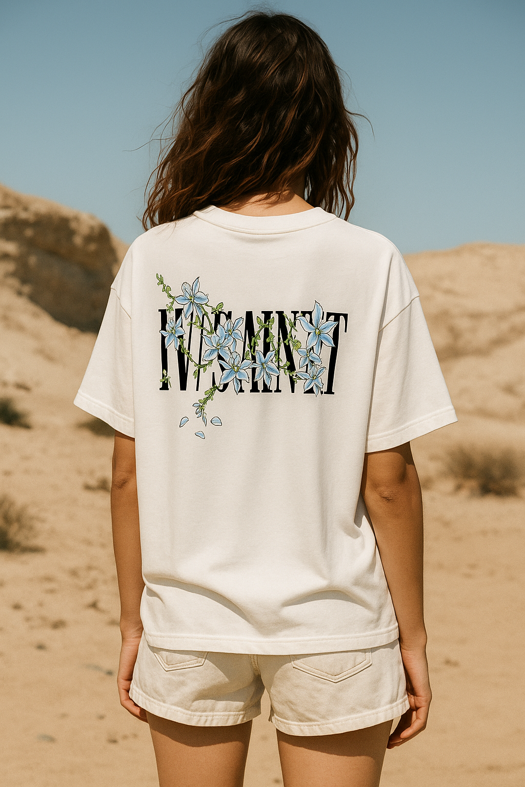 ivsaint floral wrap tee